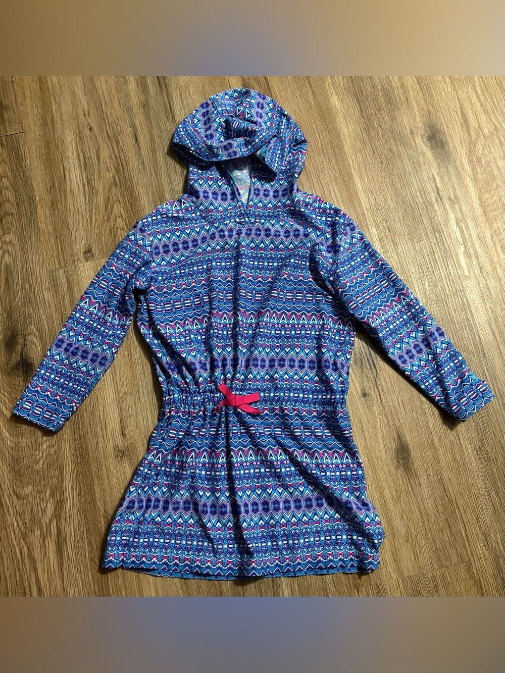 Coolibar - Patterned Hooded Swim Cover-Up - Size XS